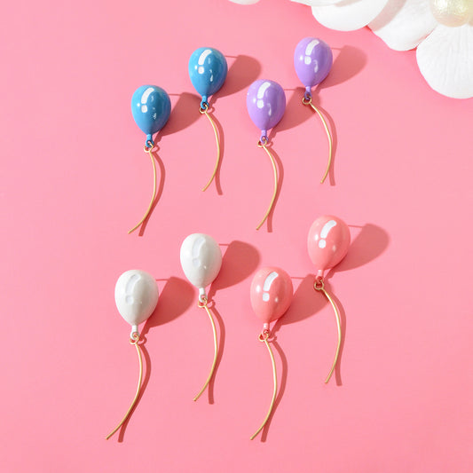 3D Romantic Balloon Pendant Earrings Whimsical Charming Accessory Gift Jewellery