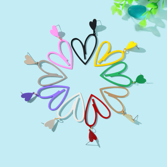 Romantic Heart-shaped Earrings Stylish Ear Accessories Dainty Gifts for Women