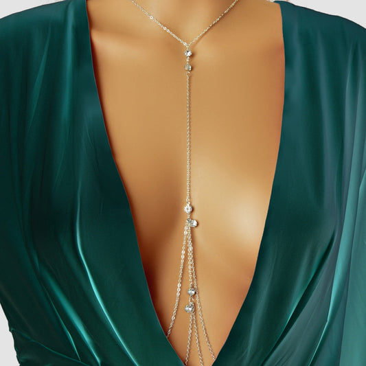 Multilayered Rhinestone Waist Body Chain Sparkling Statement Jewelry Piece