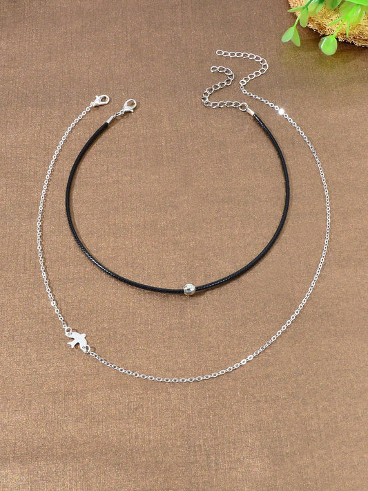Double Delight Set of Two Minimalist Necklaces Chic and Versatile Jewellery