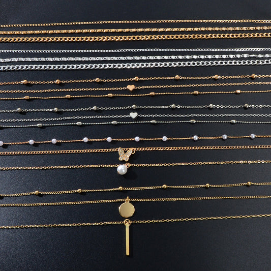 Stunning Multi-Layered Chain Link Necklace Trendy Statement Jewellery for Women