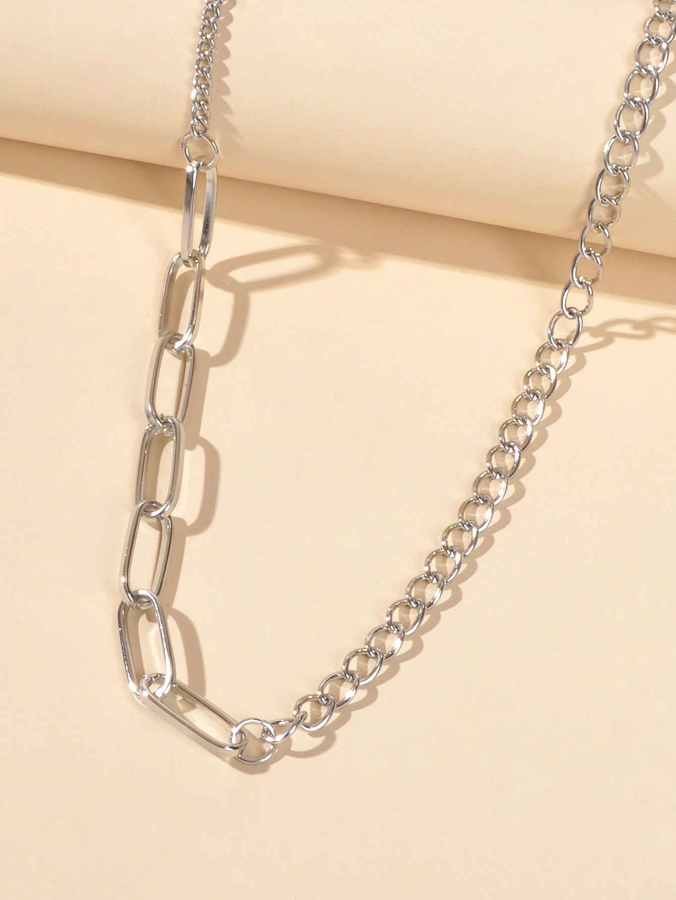 Good Quality Silver Thick Chain Necklace Women Collar Party Decoration Accessory