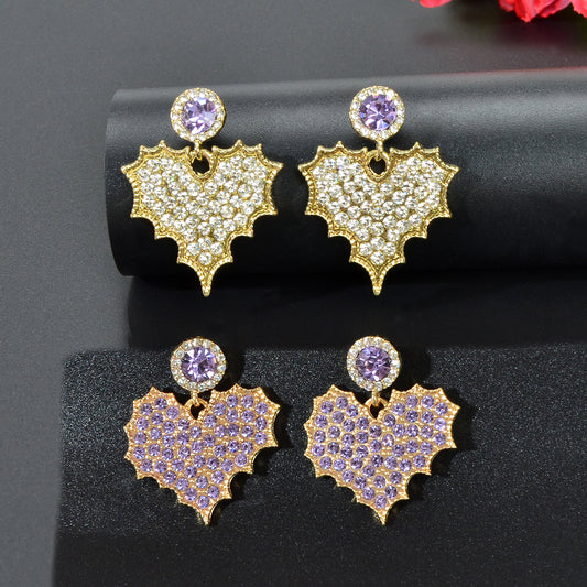 Dazzling Rhinestone Leaf Pendant Stud Earrings Elegant Nature-inspired Jewelry