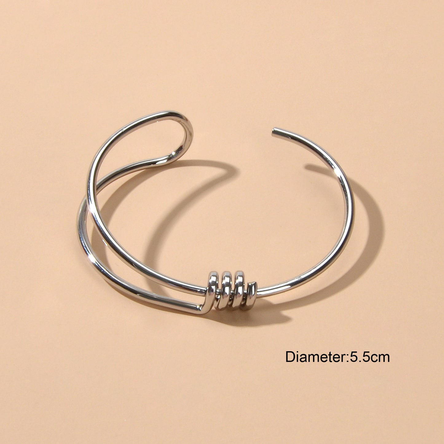 Minimalist Geometric Design Simple Delicate Thin Wrist Open Cuff Bangle Bracelet