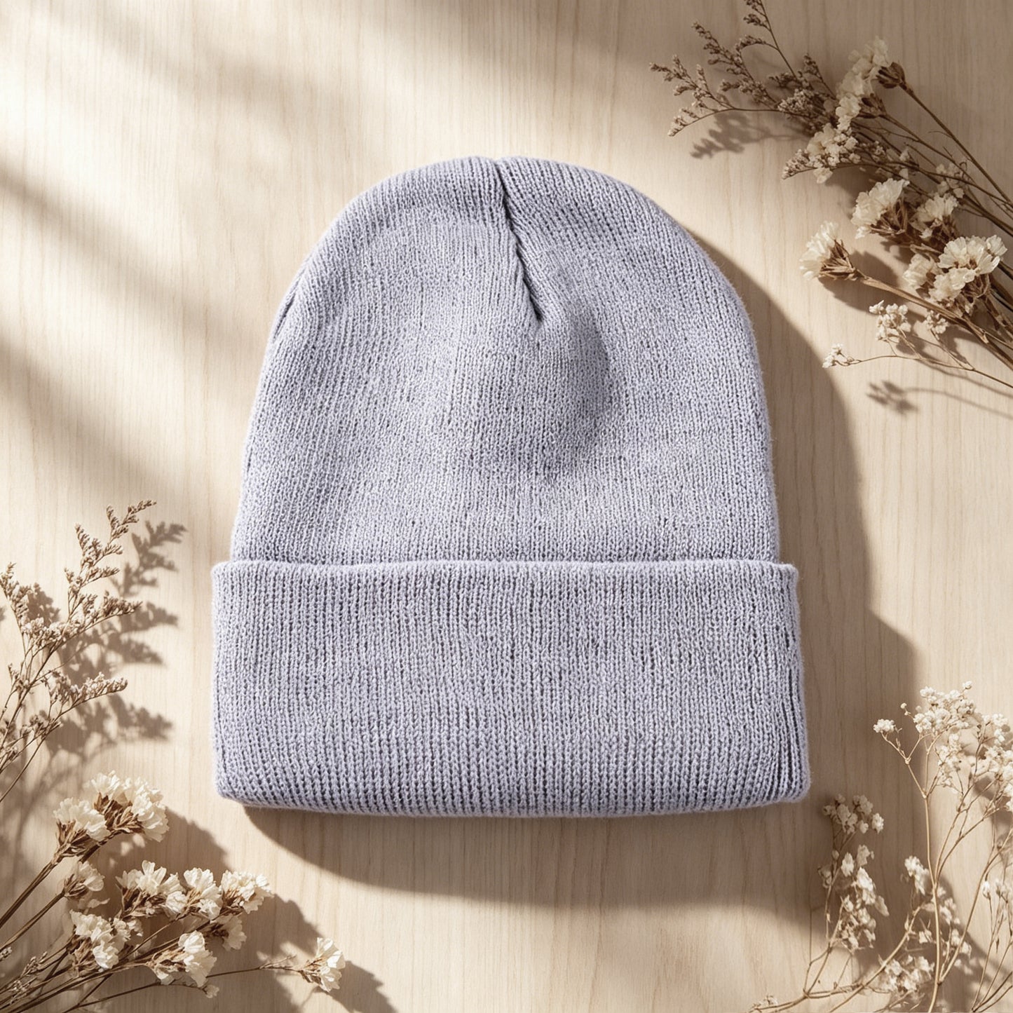 Black Beige Gray Beanie Soft Ribbed Cuffed Knit Men Hat Winter Urban Streetwear