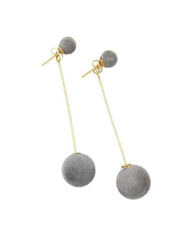 Simple Dangling Light Solid Ball Earrings Elegant Bead Stud Jewelry