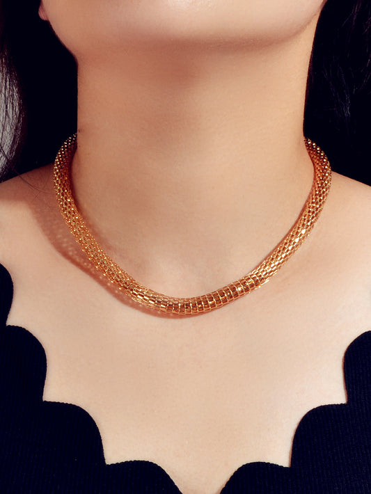 Party Decoration Women Thick Gold Chain Short Collar Clavicle Statement Necklace