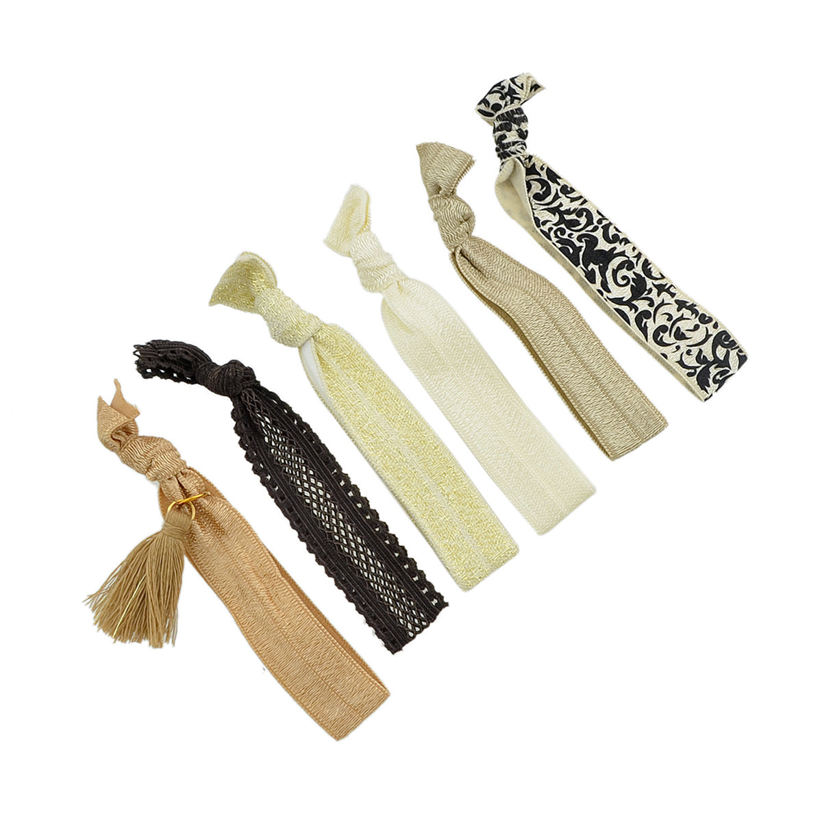 6pcs Colorful Ribbon Elastic Headbands Hairwear Headwear Styling Tools Accessory