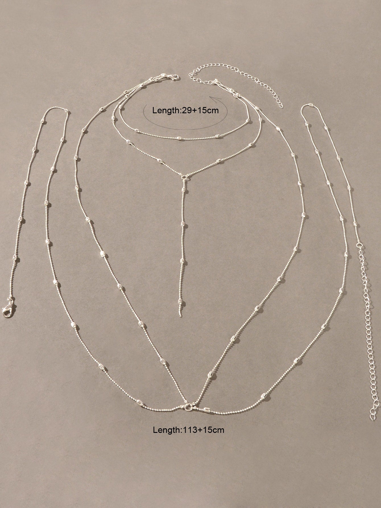 Multilayered Beaded Body Chain Stylish Versatile Fashion Body Accessory