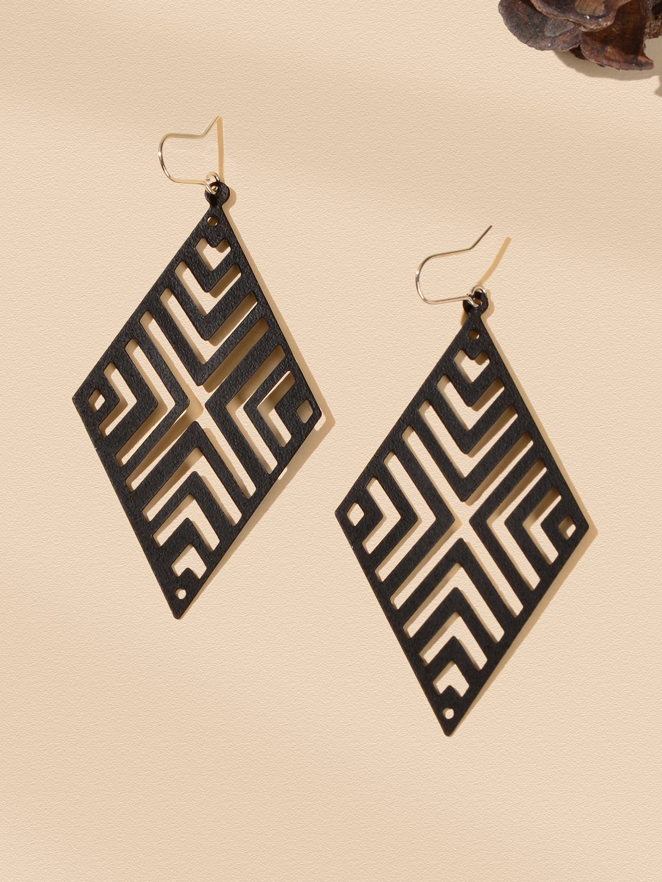 Stylish Cutout Geometric Pendant Earrings Contemporary Hollow Modern Jewellery
