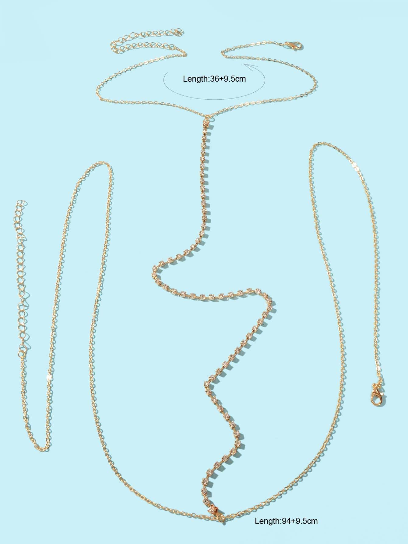 Dazzling Full Diamond Body Chain Sparkle Shine Body Jewelry