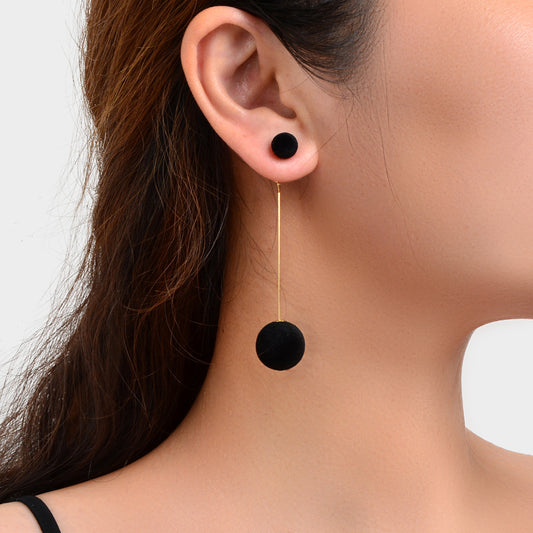 Simple Dangling Light Solid Ball Earrings Elegant Bead Stud Jewelry