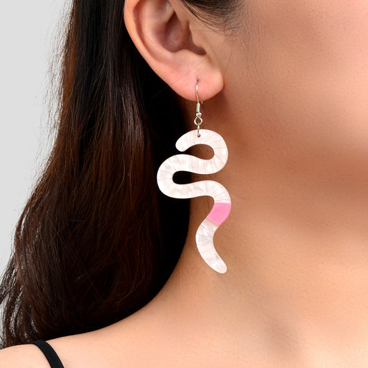 Hover to zoom Have one to sell? Sell it yourself Statement Resin Earthworm Lightweight Dangling Earrings Personality Accessories