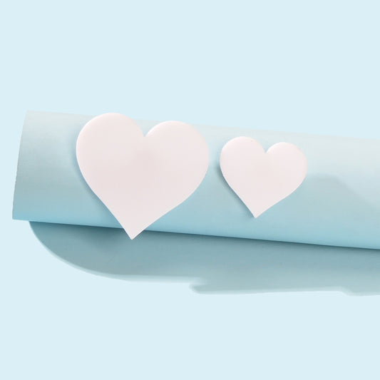 Asymmetrical Design Jewellery Small Big Resin Red White Love Heart Stud Earrings