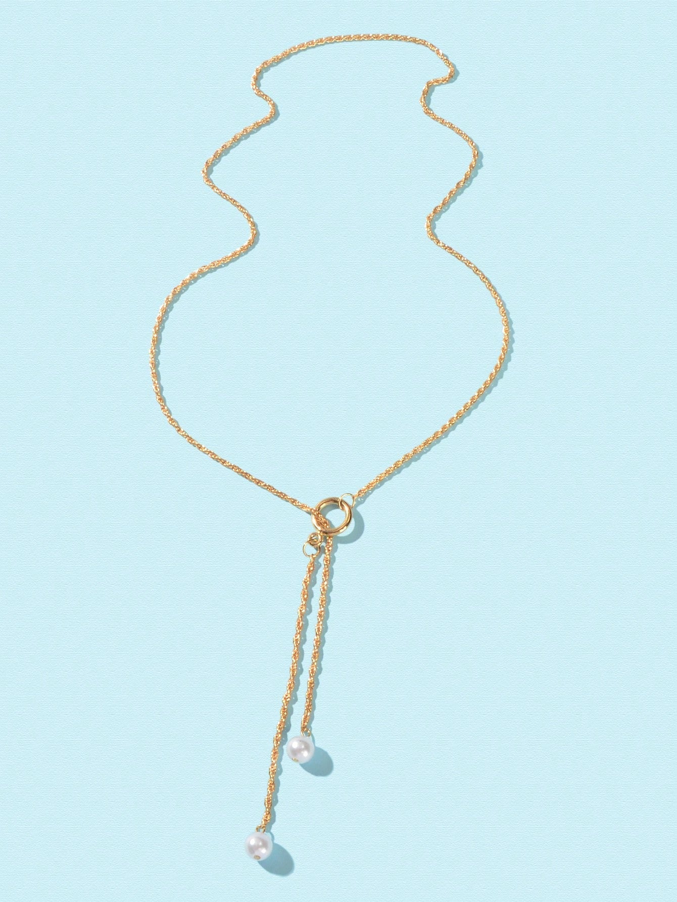 Pearl Pendant Lariat Long Necklace Elegant Versatile Jewelry