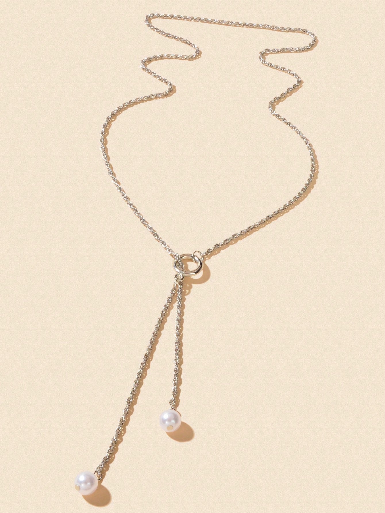 Pearl Pendant Lariat Long Necklace Elegant Versatile Jewelry