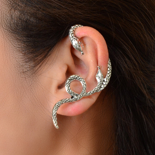 1 pc Punk Vintage Tangled Snake Cartilage Ear Cuff Ear Clip Wrap Stud Earring