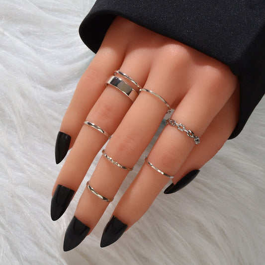 7 pcs Knuckle Stackable Joint Finger Boho Vintage Midi Rings Set Size Mixed Gift