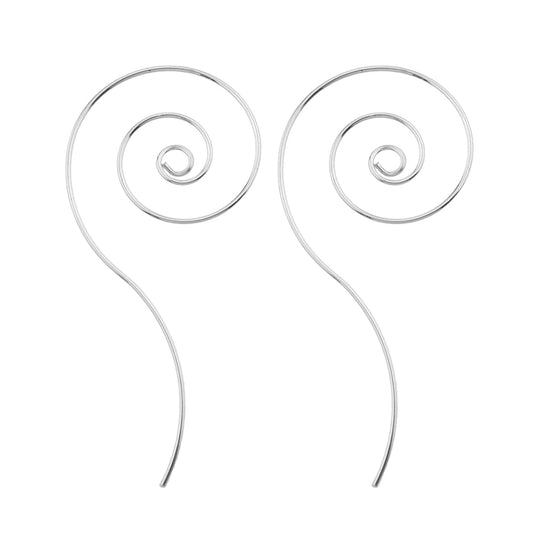 Punk Minimalist Silver Geometric Twisted Statement Hoop Awesome Party Earrings