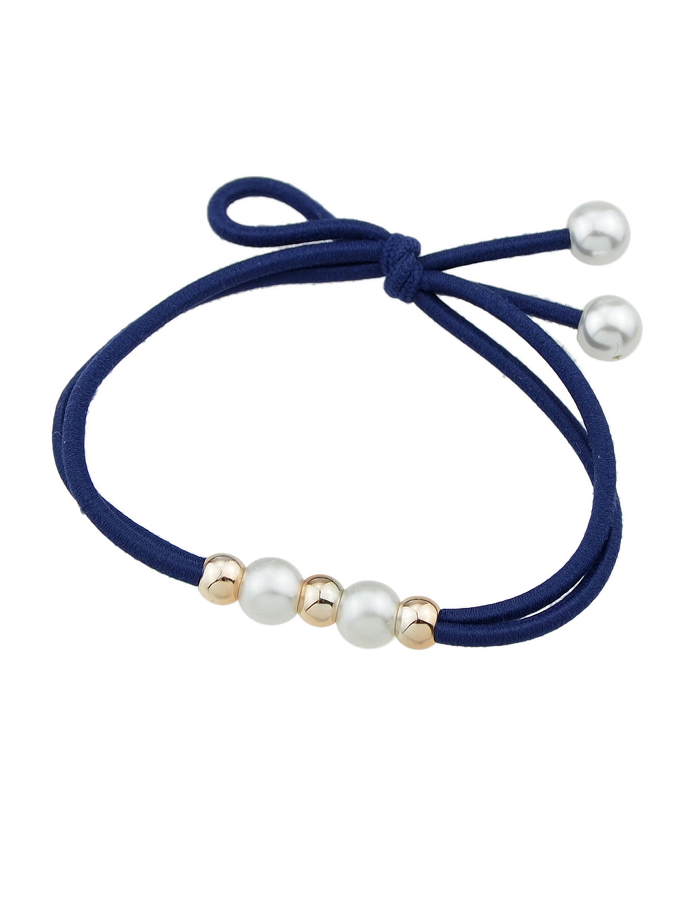 Pearl Metal Beads Elastic Bowknot Hair Ties Ropes Women Girls Hair Accessories