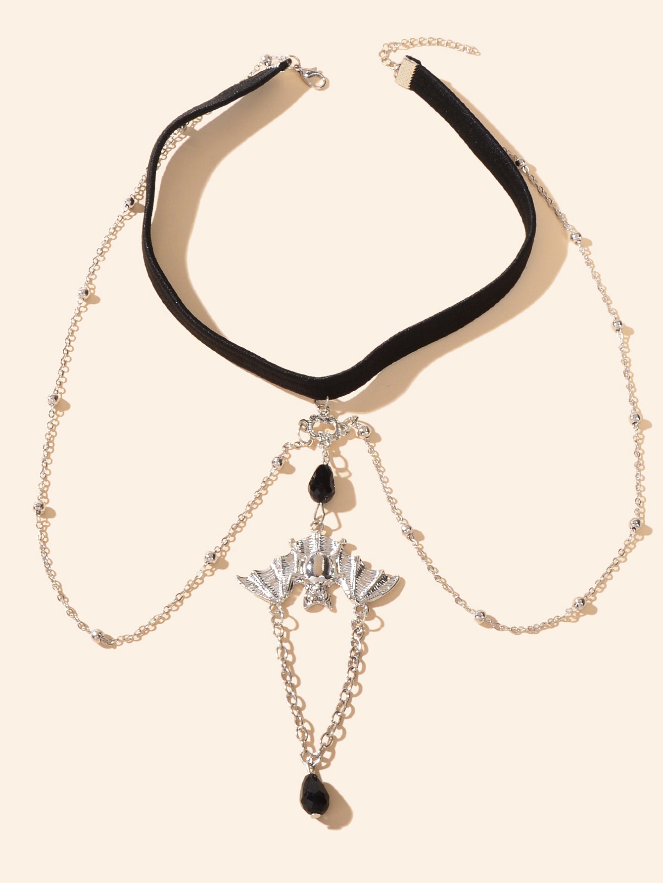 Silver Tassel Thigh Chains Leg Chain Bat Charm Body Chain Layered Body Jewellery