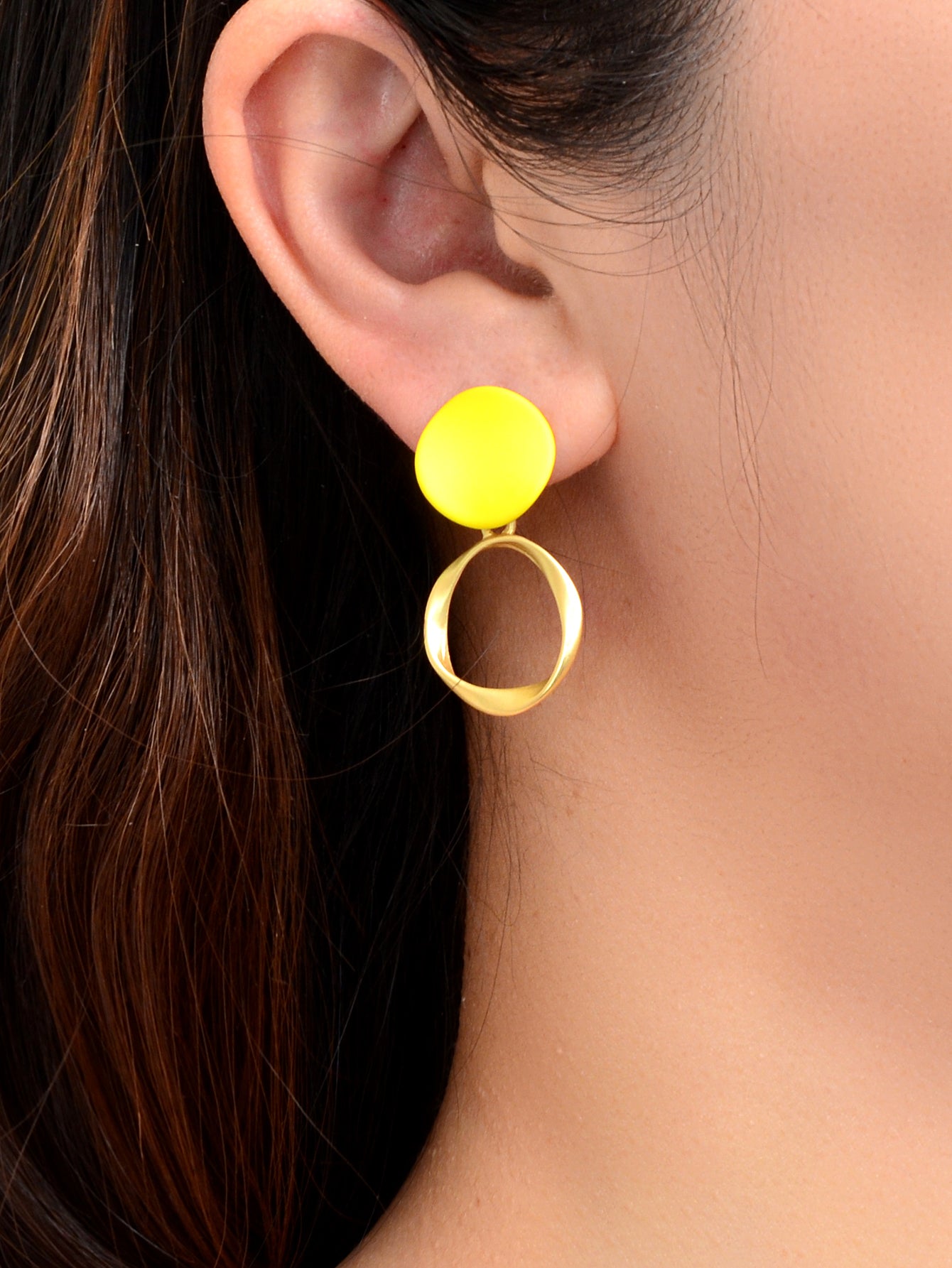 Round Dangling Stud Earrings Candy Colourful Bohemian Party Hoop Jewellery Gift