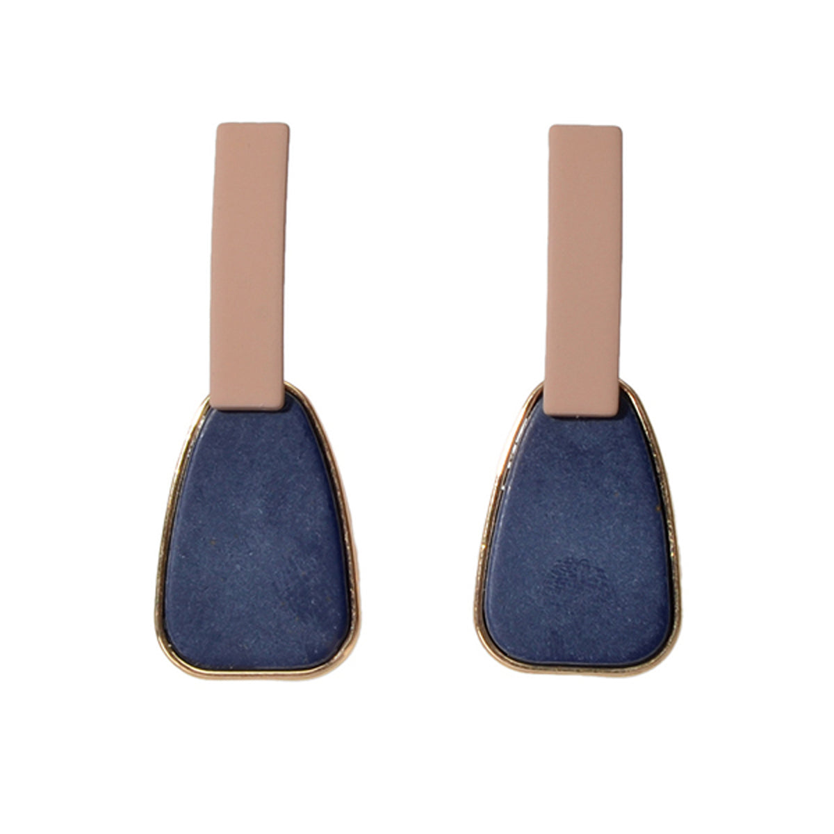 Dainty Gift for Women Girls Multi-colored Enamel Geometric Fashion Stud Earrings