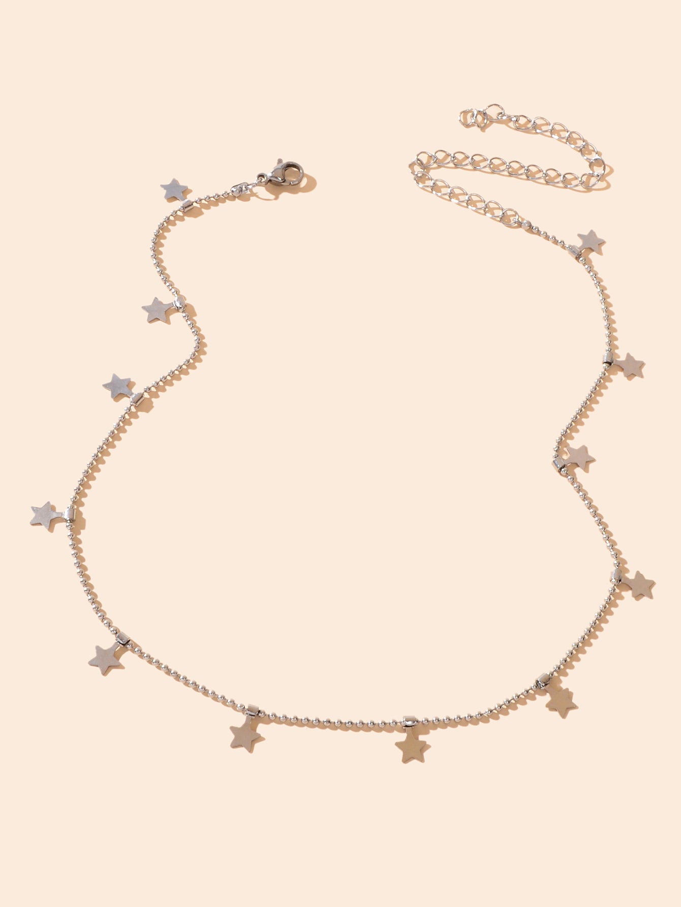 Minimalist Accessories Popcorn Chain Star Pendant Clavicle Collar Women Necklace