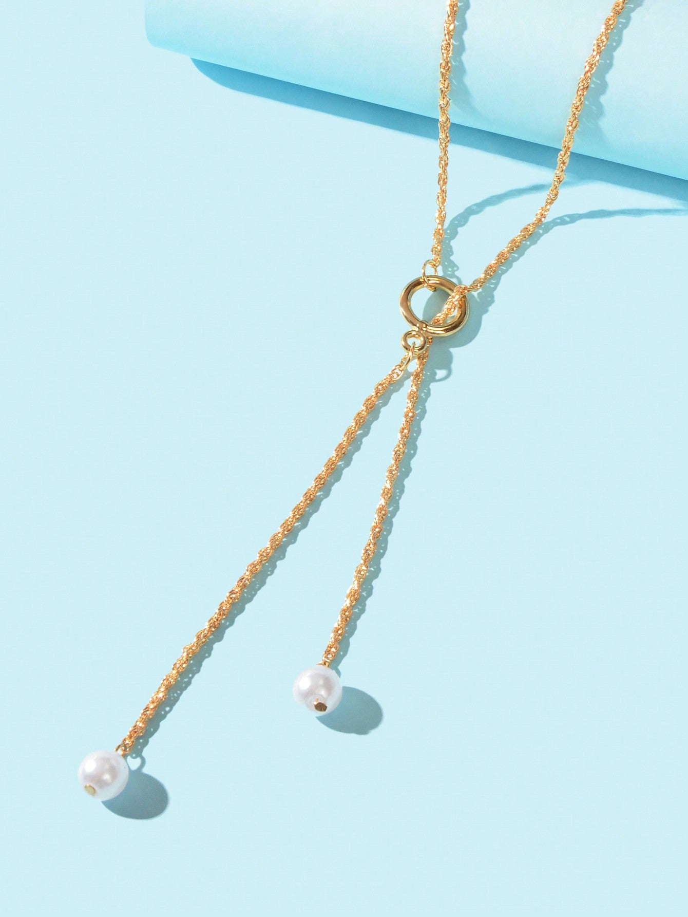 Pearl Pendant Lariat Long Necklace Elegant Versatile Jewelry
