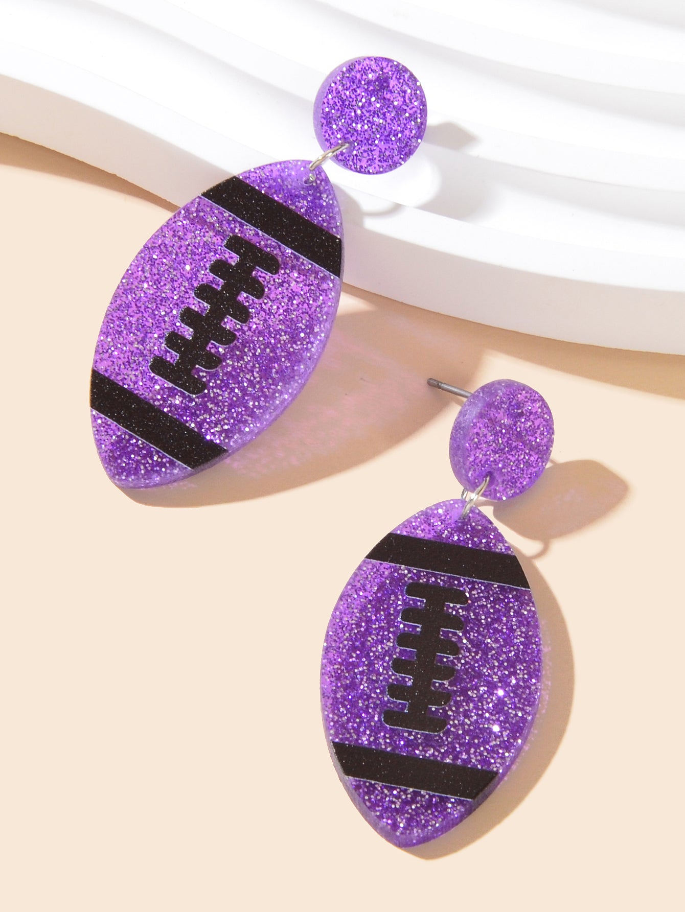 AFL Aussie Football Earrings Resin Footy Stud Rugby Australian Football Jewelry