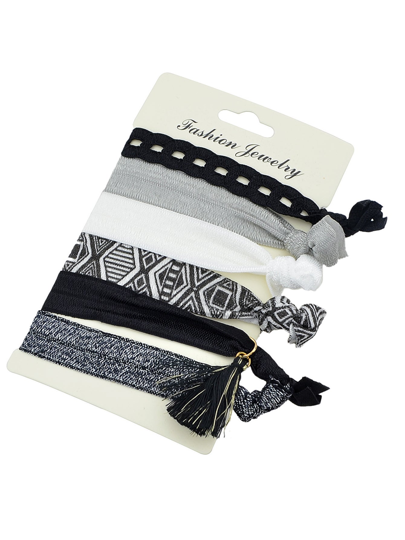 6pcs Colorful Ribbon Elastic Headbands Hairwear Headwear Styling Tools Accessory
