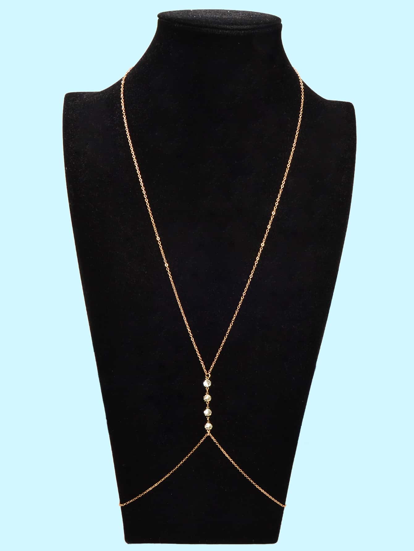 Dazzling Rhinestone Double-Layer Body Chain Glamorous Statement Jewelry