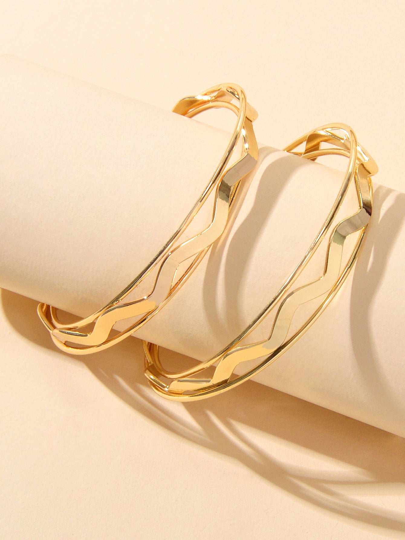 Gold Silver Geometric Statement Big Hoop Dangle Earrings Girls Party Decoration