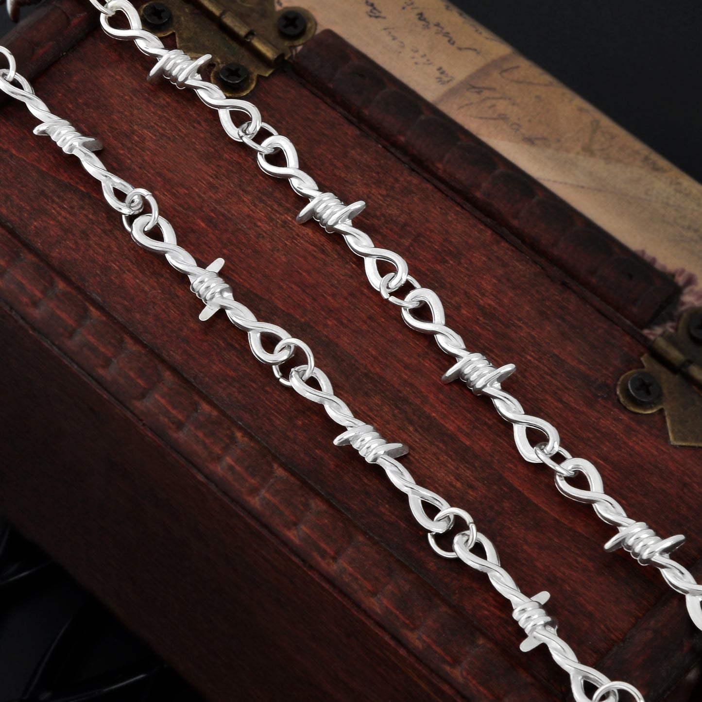 1 pc Punk Rock Style Silver Link Chain Collar Necklace Daily Music Festival Gothic Jewelry