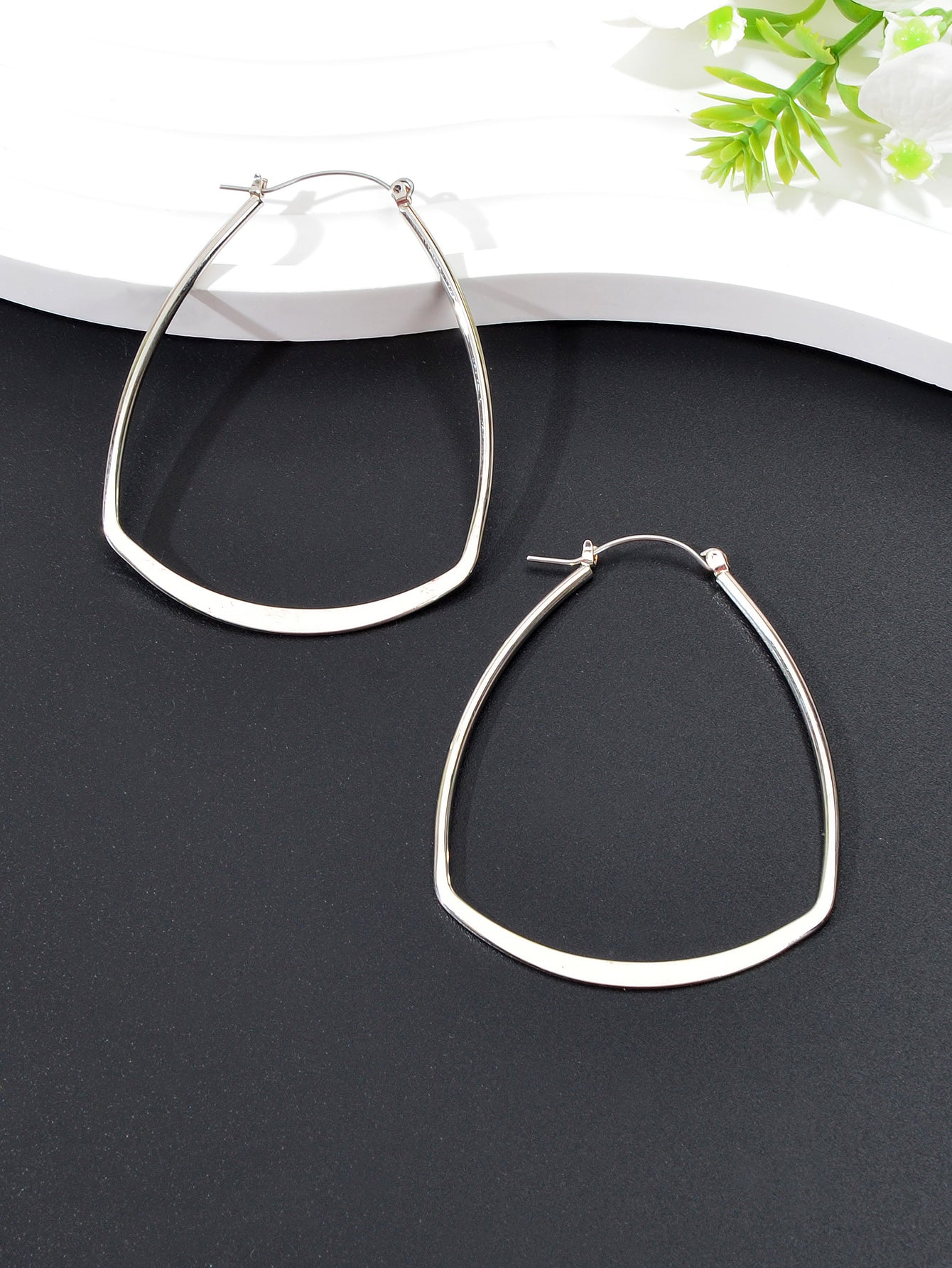 Asymmetrical Hoop Earrings Chic and Minimalist Accessories Holiday Jewelry Gift