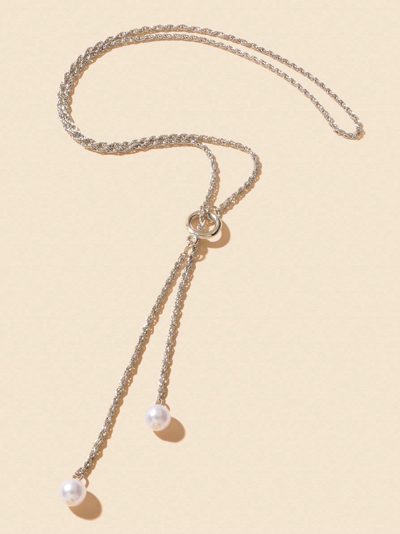 Pearl Pendant Lariat Long Necklace Elegant Versatile Jewelry