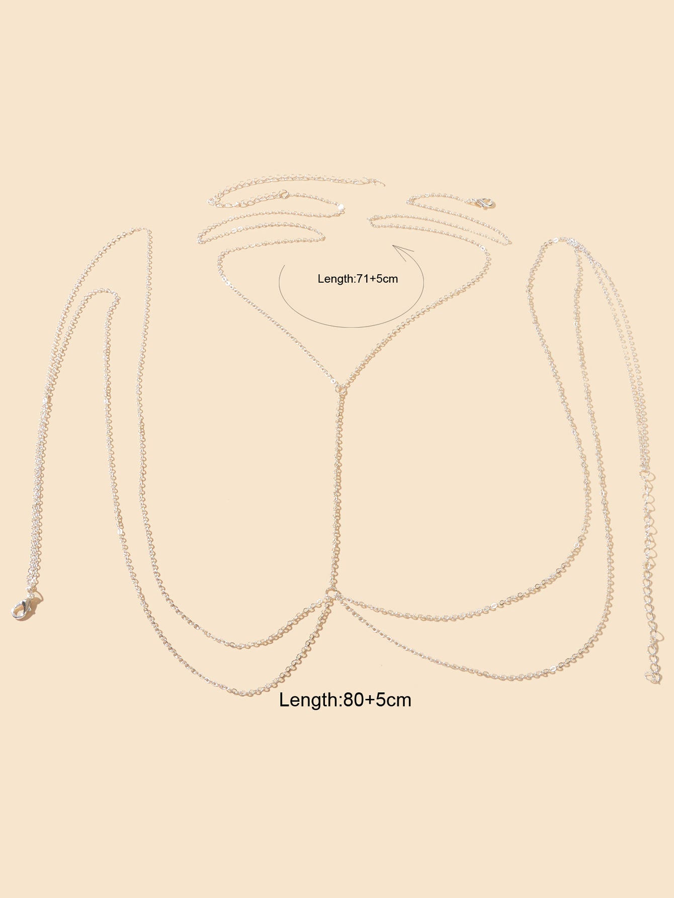 Sexy Layered Body Chain Gold Body Belly Chain Beach Party Body Jewelry for Women