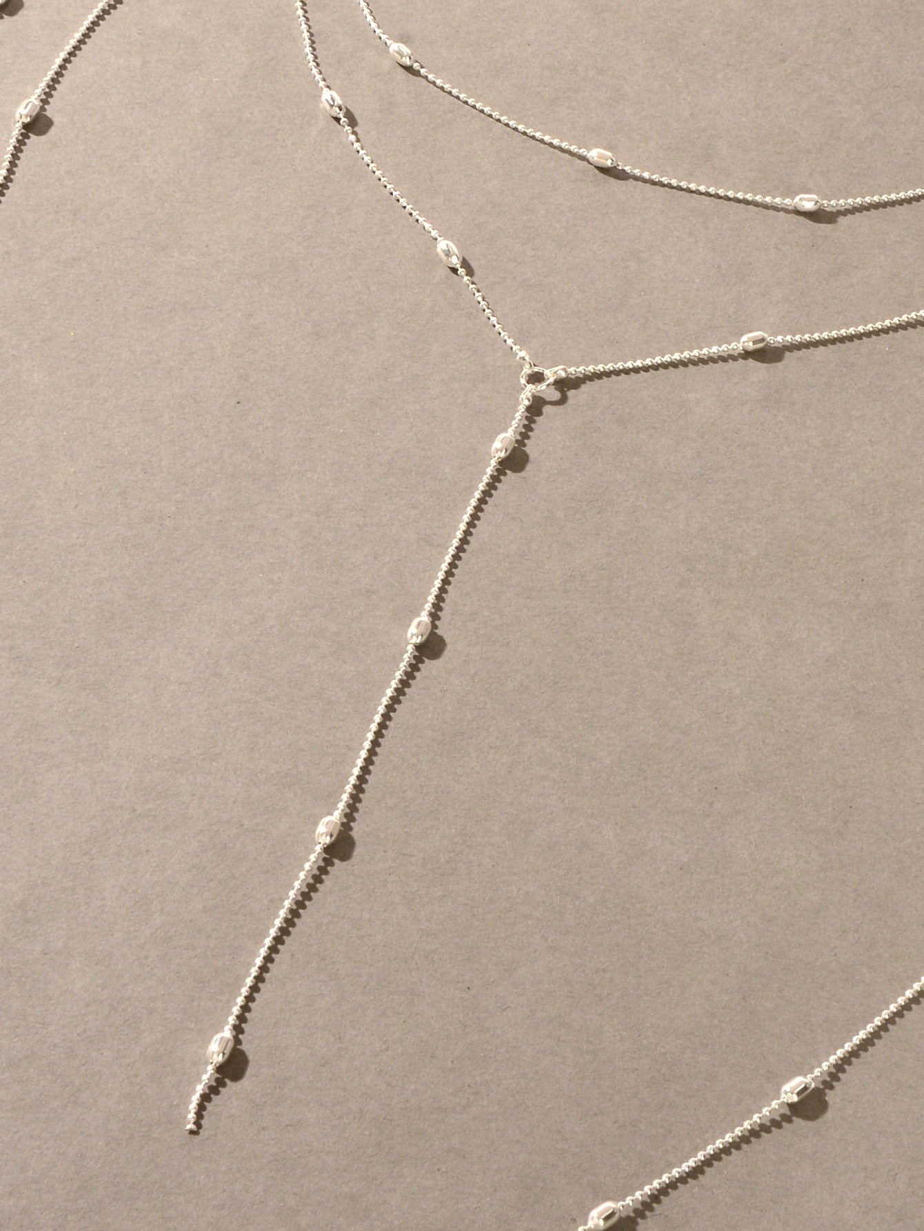 Multilayered Beaded Body Chain Stylish Versatile Fashion Body Accessory