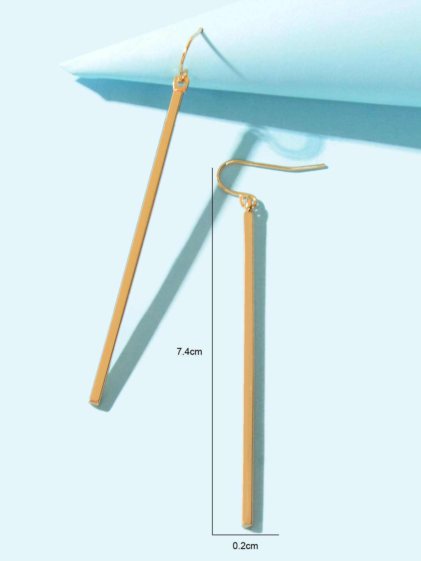 Minimalist Chic Stick Pendant Earrings Handcrafted Jewelry