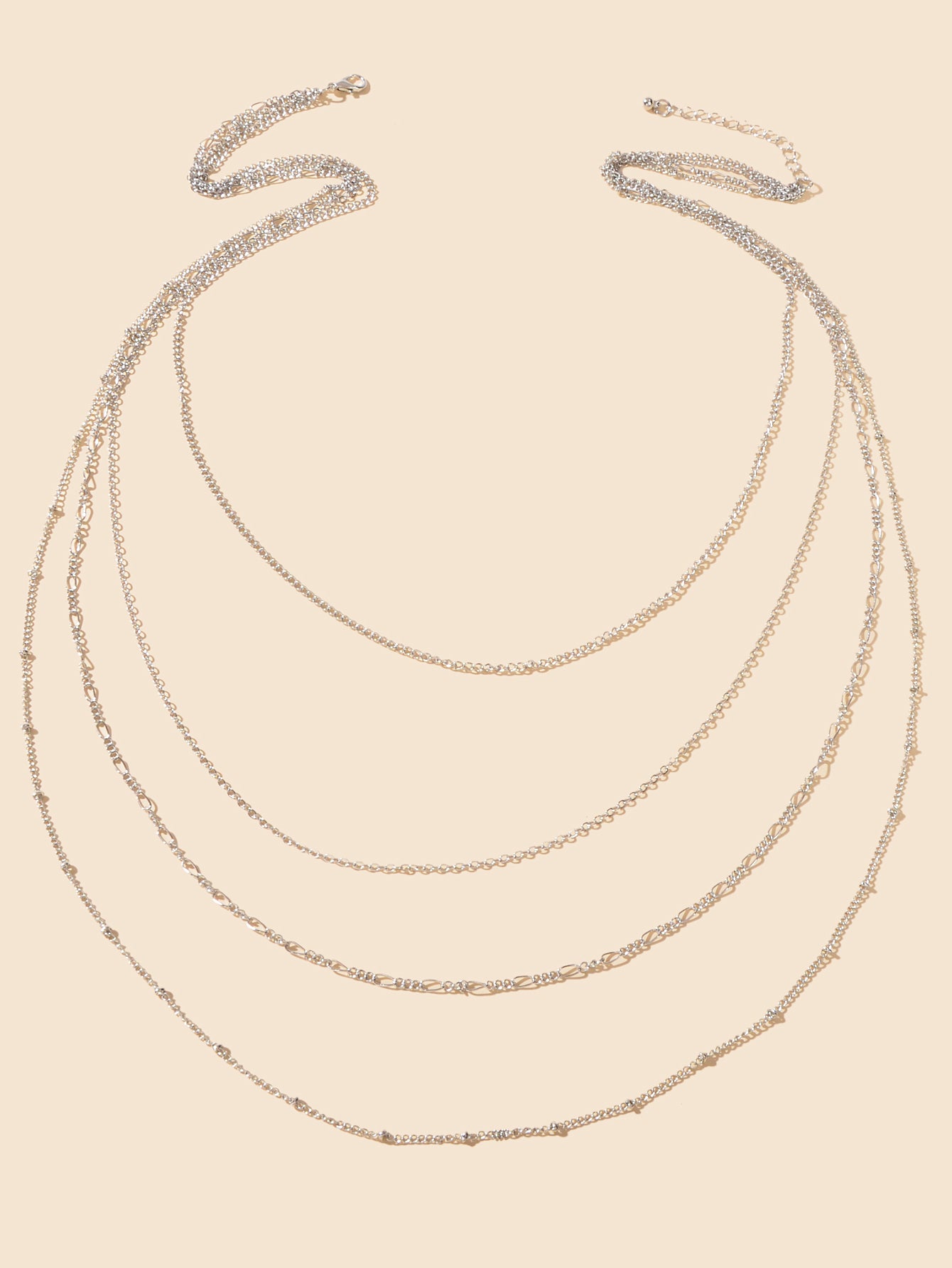 Gold Silver Long Tassel Multi-layer Chain Necklace Girls Cool Designer Jewellery