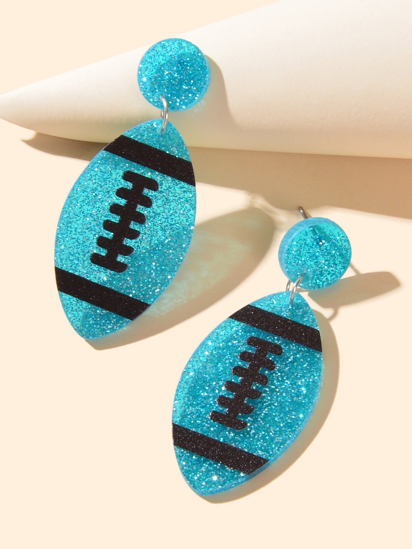 AFL Aussie Football Earrings Resin Footy Stud Rugby Australian Football Jewelry