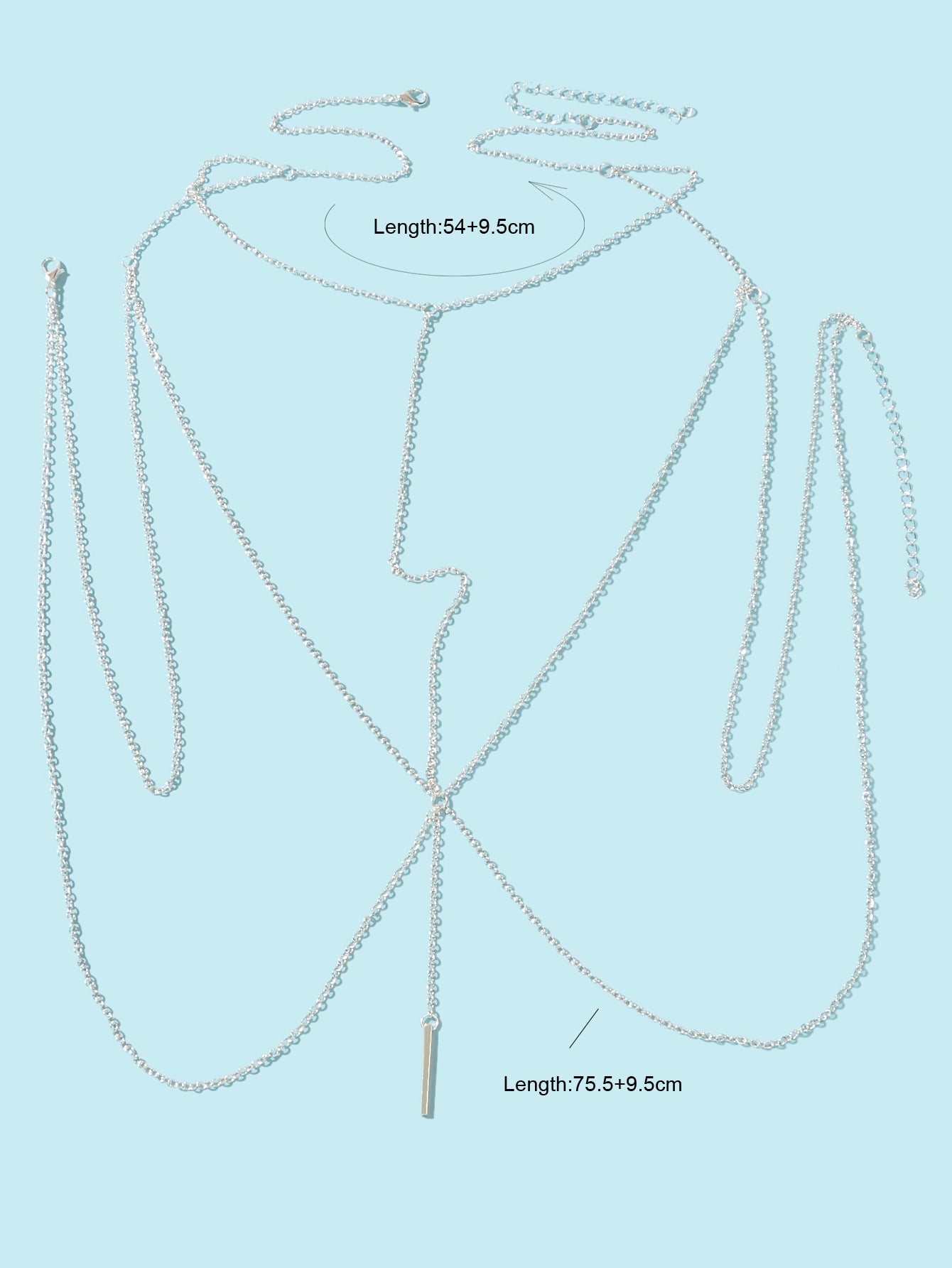 Sexy Gold Bikini Beach Body Chain Layered Chest Harness Belly Waist Jewellery