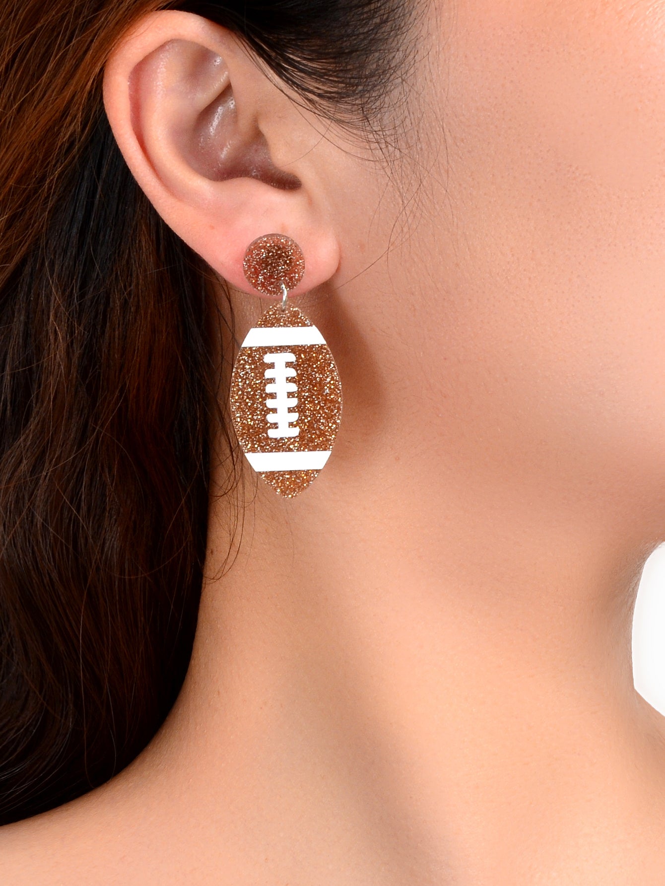 AFL Aussie Football Earrings Resin Footy Stud Rugby Australian Football Jewelry