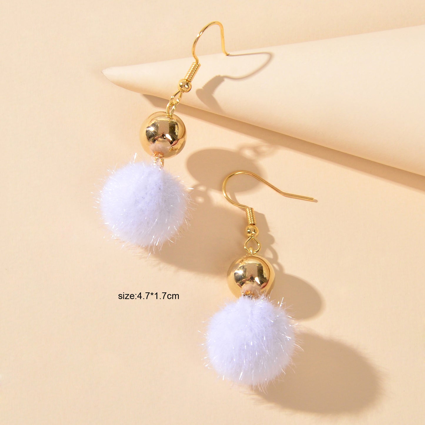 Retro Ladies Jewelry White Black Ball Dangle Earrings Party Decoration for Women