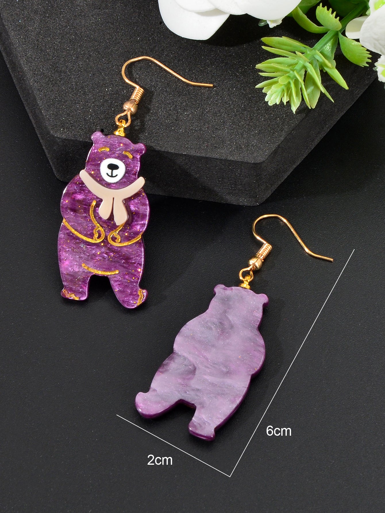 Cute Teddy Bear Pendant Earrings - Adorable Accessories Gift for a Playful Look