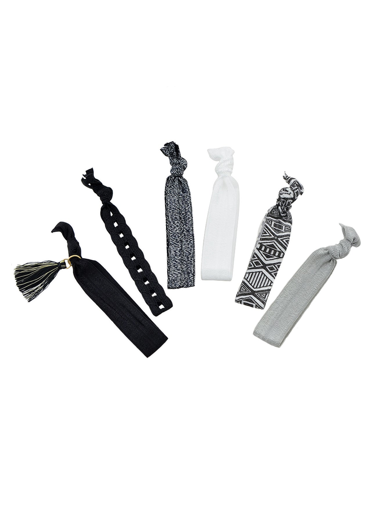 6pcs Colorful Ribbon Elastic Headbands Hairwear Headwear Styling Tools Accessory