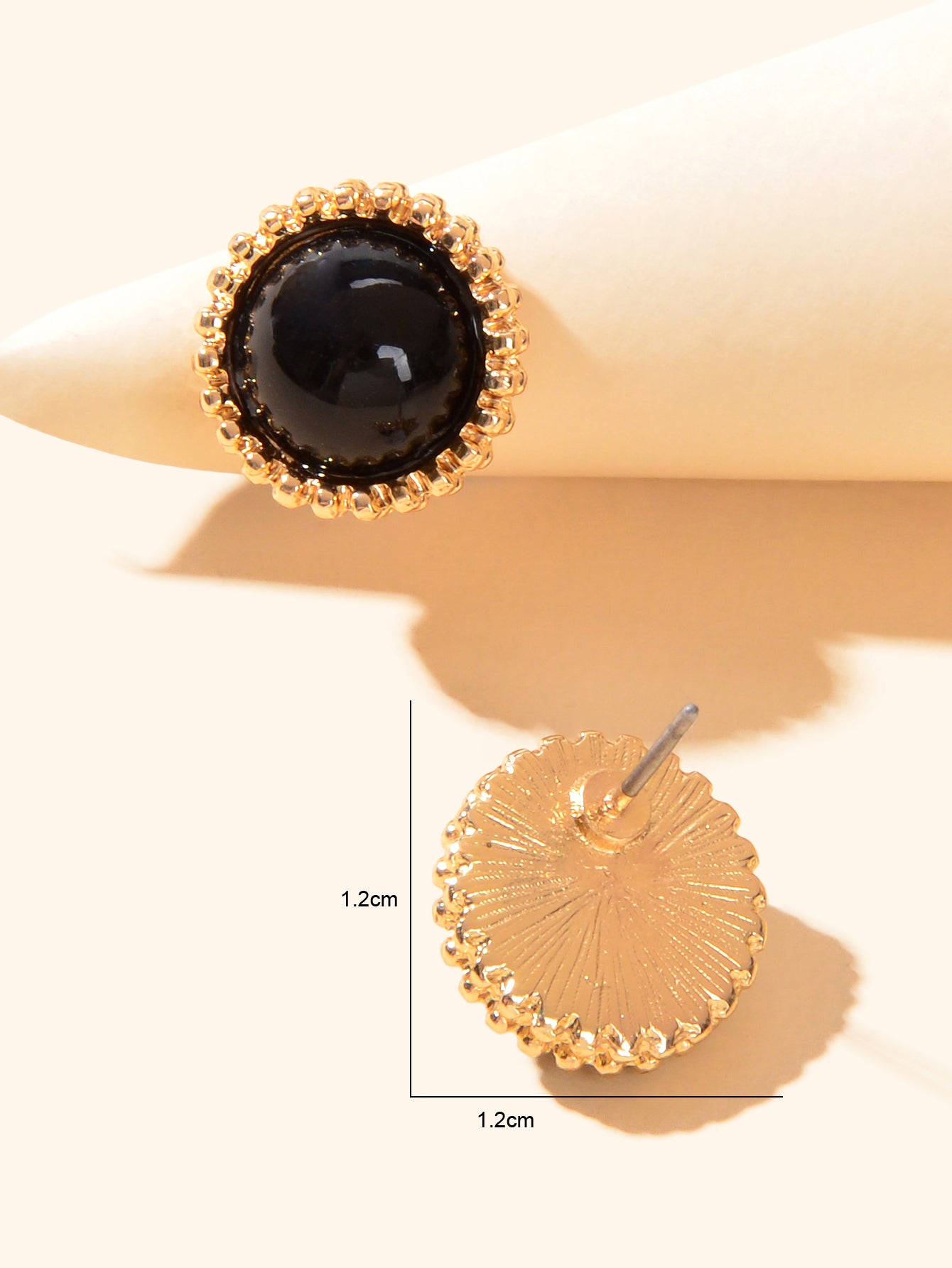 Women Dainty Gifts Gold Silver Plated Pearl Round Stud Wedding Bridal Earrings