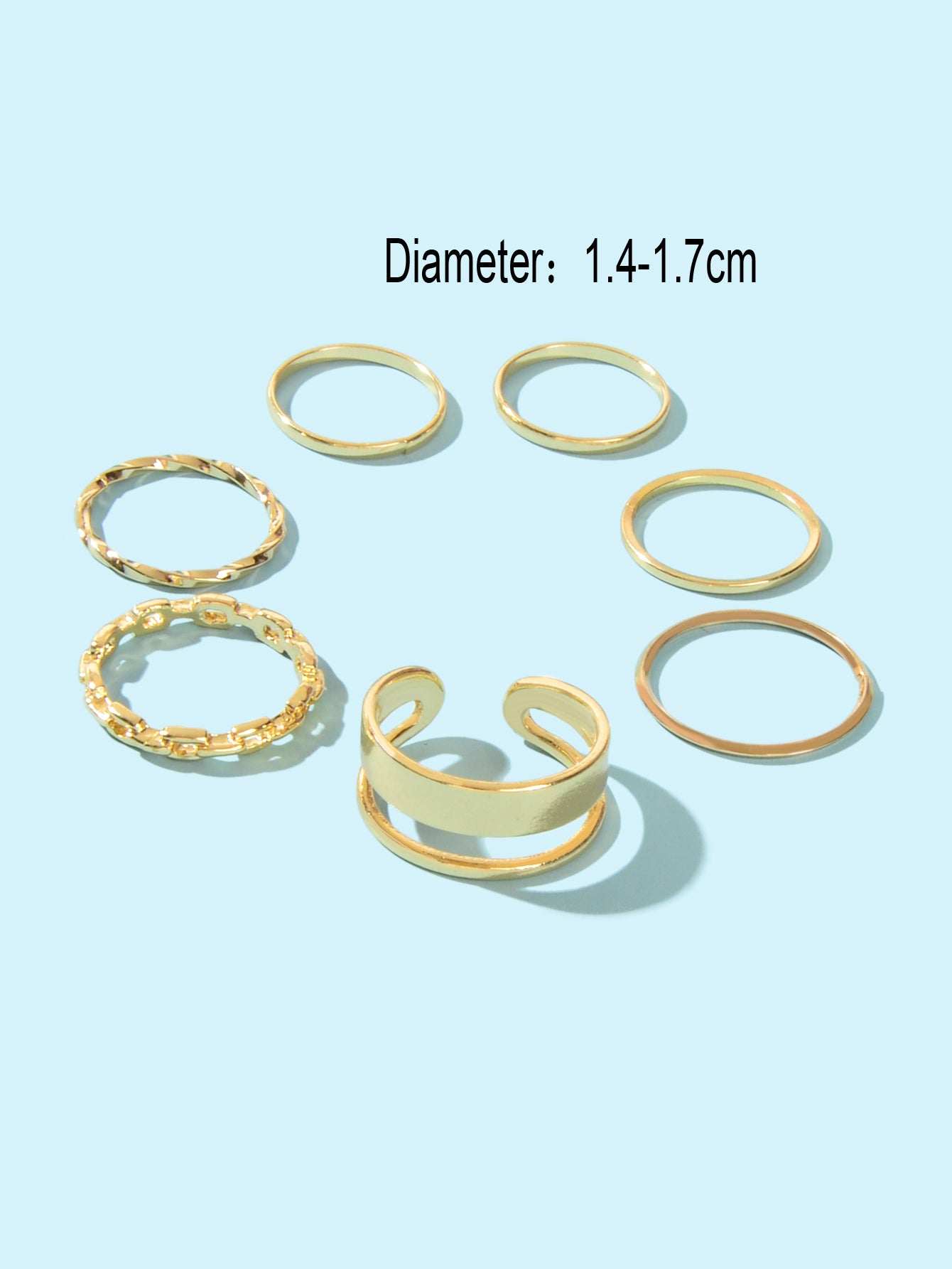 7 pcs Knuckle Stackable Joint Finger Boho Vintage Midi Rings Set Size Mixed Gift