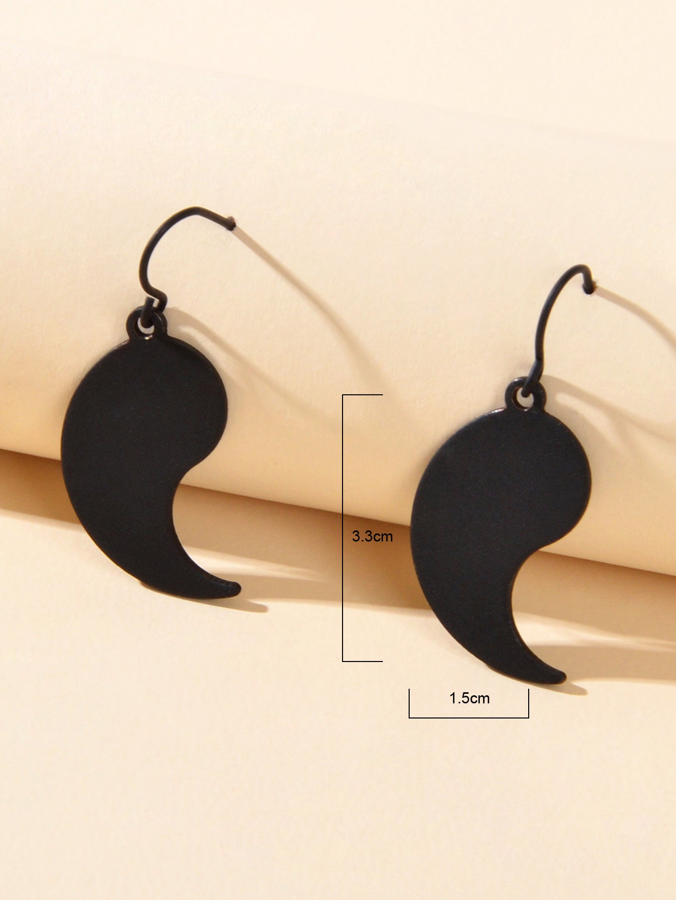 Punk Jewelry Statement Black Metal Abstract Geometric Dangle Earrings for Women