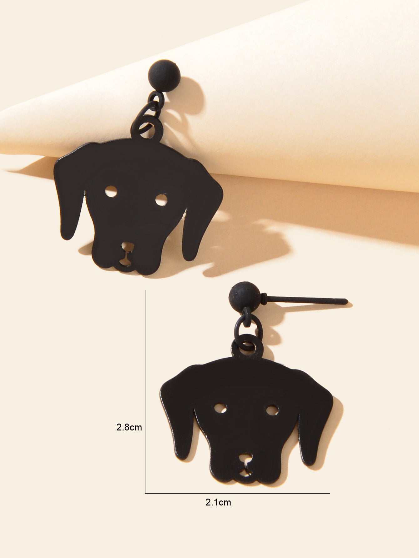 Black Dog Dangle Trendy Animal Puppy Earrings Women Punk Rock Style Jewellery